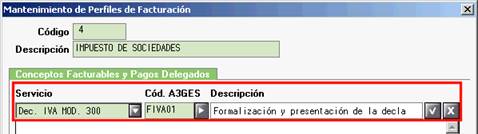 Mantenimiento de Perfiles de Facturación