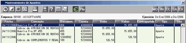 Mantenimiento de apuntes