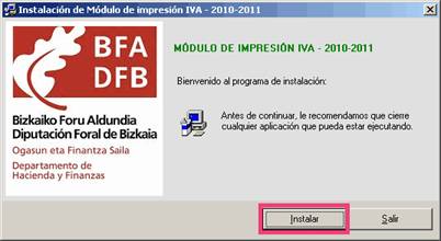 Instalación del Módulo de Impresión IVA