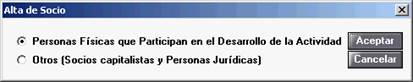 Alta de socio