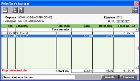 Relación facturas 193