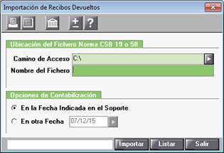 Importar recibos