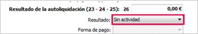 Resultado de la liquidación
