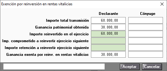 Exencion por reinversion en rentas vitalicias VA