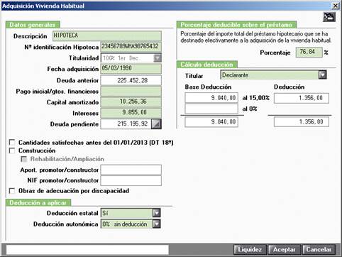 Informar La Deduccion Por Inversion En Vivienda Habitual